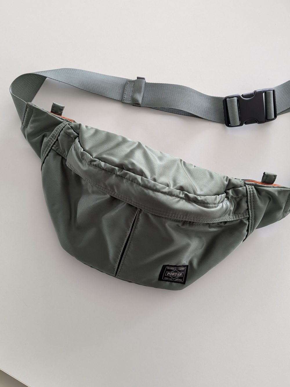 Porter Yoshida Tanker Sage Green Waist Bag
